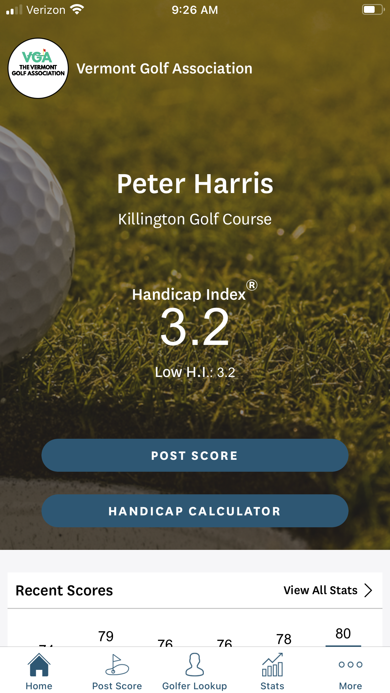 Handicap Index